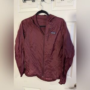 Patagonia Worn Wear Houdini Windbreaker hooded jacket women’s small night plum